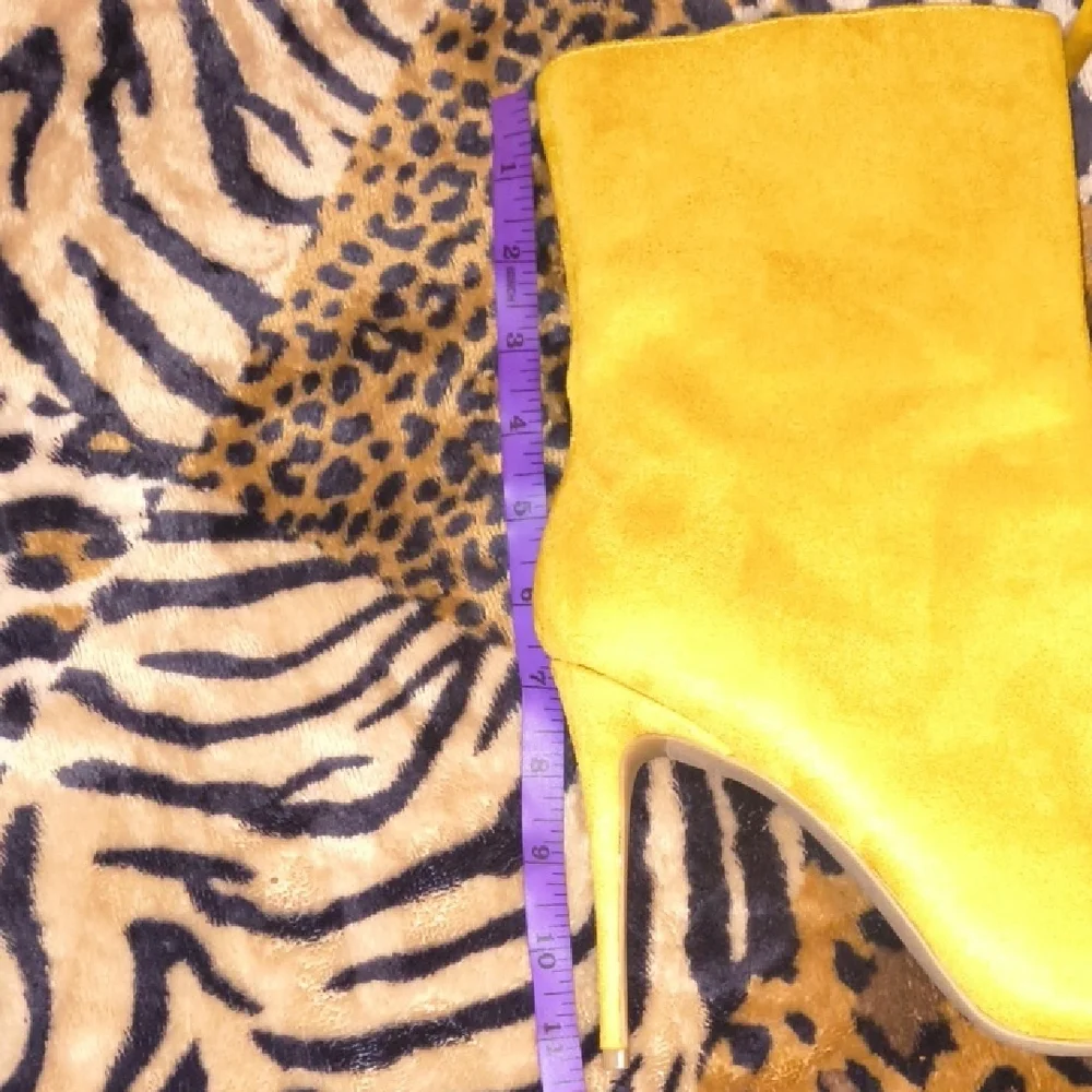 Wild Diva Mustard Heeled Boots - Picture 5 of 5